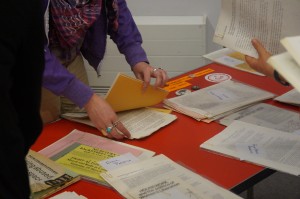 a selection of the archive material on display