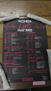 Women Live poster with details of a series of creative activities including music, film, theatre, art and discussions