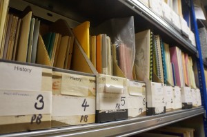 A shelf of periodicals 